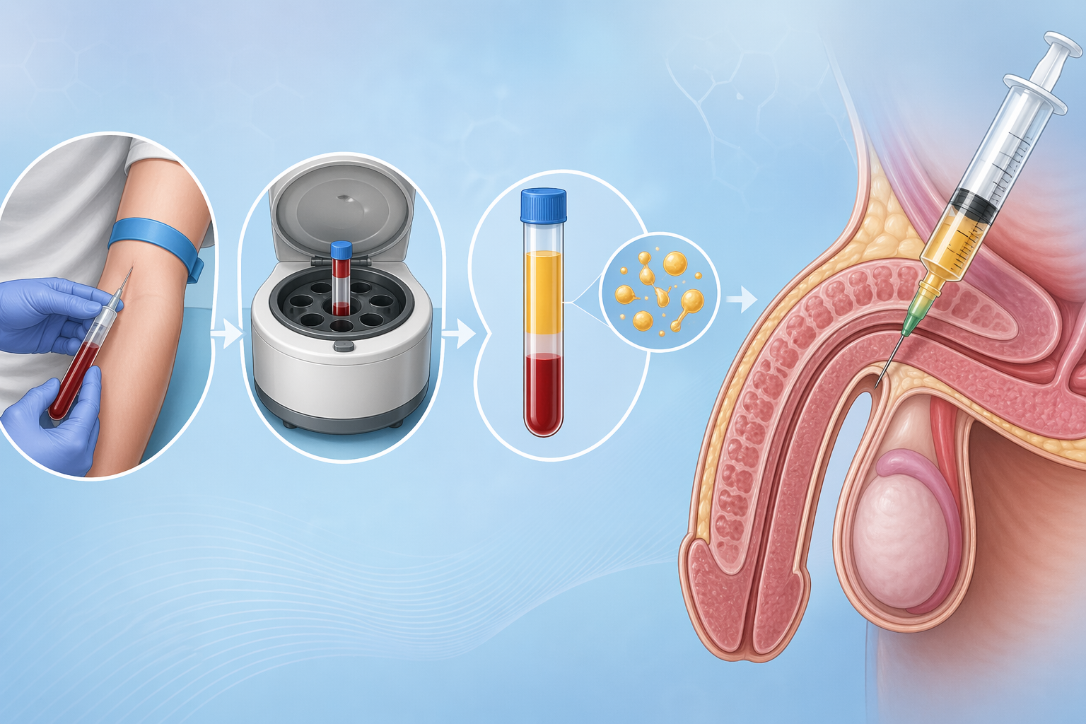 Doctor preparing the P-Shot procedure